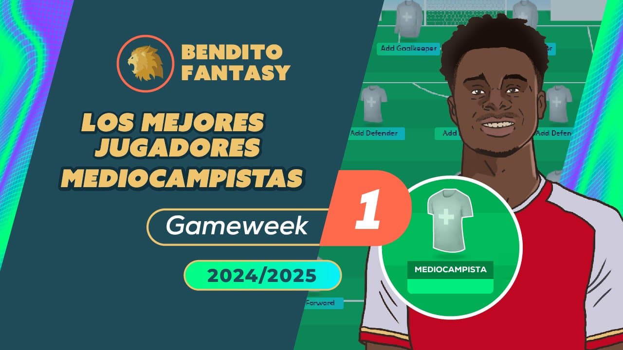 Mejores Mediocampistas FANTASY PREMIER LEAGUE (FPL) Gameweek 1-5 - 2024/2025